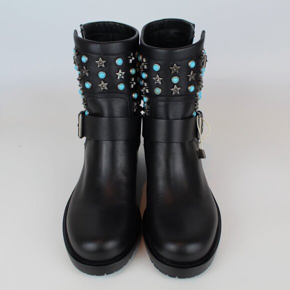 NEW Valentino Garavani Rockstud Ankle Booties – Studded Leather Moto Boot - Picture 5 of 16